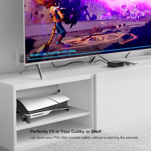 Console Holder Horizontal Bracket Stand for PS5 Base Stand for PS5 Slim Disc & Digital Editions Accessories (Retro Grey) in Saudi Arabia