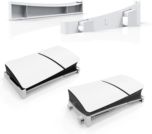 Console Holder Horizontal Bracket Stand for PS5 Base Stand for PS5 Slim Disc & Digital Editions Accessories (Retro Grey) in Saudi Arabia