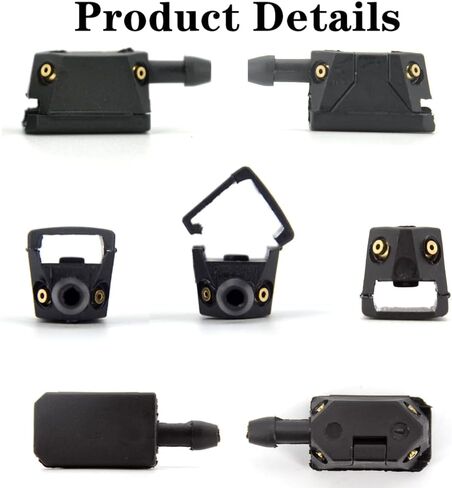 4 قطع من فوهة غسيل الزجاج الأمامي للسيارة، رشاش ممسحة زجاج أمامي عالمي، فوهات نفاثات مثبتة على الذراع، فوهات غسيل، استبدال ممسحة الزجاج الأمامي للسيارة لمعظم السيارات in Kuwait