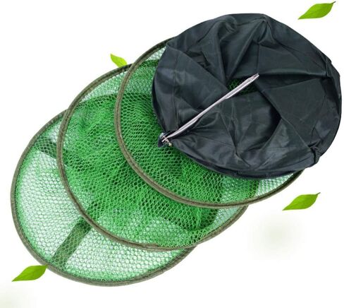 BESPORTBLE Fishing Net Mesh Fish Trap Collapsible Fish Cage Fishing Keep Net Fishing Basket for Keeping Lures Crayfish Crab Fishes Shrimps Lobsters in Saudi Arabia
