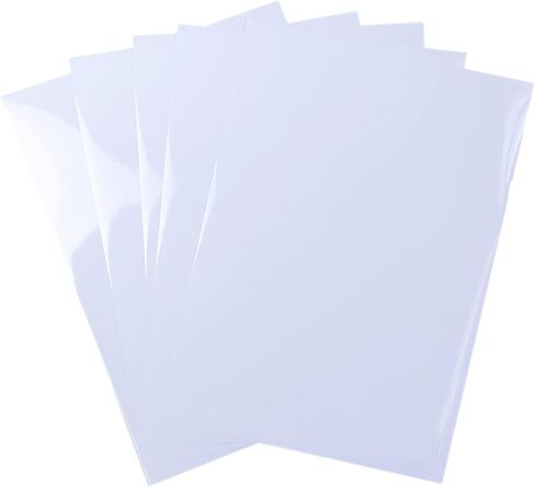 20 Sheets Crystal Clear Printable Vinyl Sticker Paper ONLY For Laser Printer 8.5x11 inch 100% Transparent Self-Adhesive Paper Waterproof Sticker Paper in Kuwait