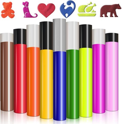 Puff Vinyl Heat Transfer, 18 Sheets, 12x10", 3D Puff Heat Transfer Vinyl in Kuwait