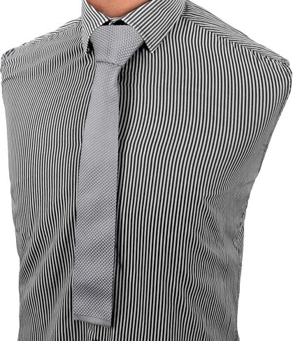 ربطة عنق محبوكة رفيعة باللون الأسود والرمادي من دان سميث للحفلات in Kuwait