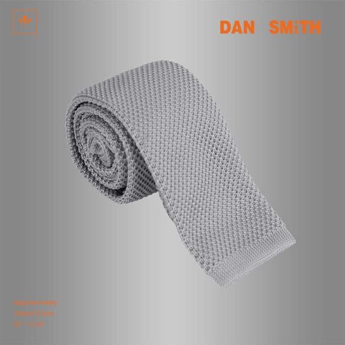 ربطة عنق محبوكة رفيعة باللون الأسود والرمادي من دان سميث للحفلات in Kuwait