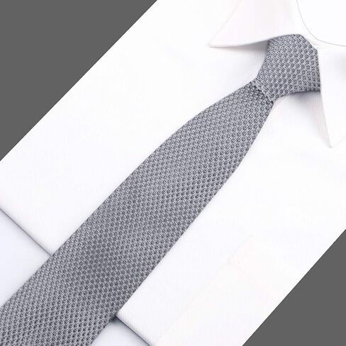 ربطة عنق محبوكة رفيعة باللون الأسود والرمادي من دان سميث للحفلات in Kuwait