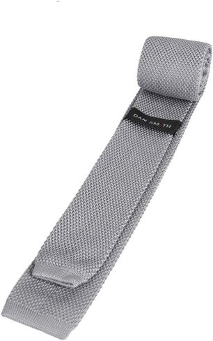 ربطة عنق محبوكة رفيعة باللون الأسود والرمادي من دان سميث للحفلات in Kuwait