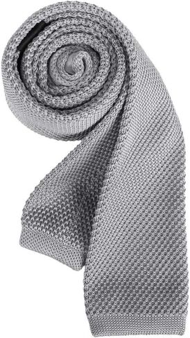 ربطة عنق محبوكة رفيعة باللون الأسود والرمادي من دان سميث للحفلات in Kuwait