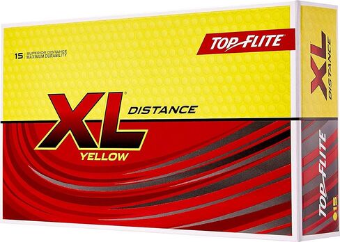 كرات الجولف الصفراء مقاس XL من Top Flite 2019 - 15 عبوة in Kuwait