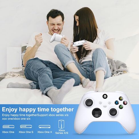 وحدة تحكم Xbox One من SANGDER، وحدة تحكم Xbox اللاسلكية متوافقة مع Xbox One/One S/One X/One Series X/S، وحدة تحكم لاسلكية Windows PC.2.4 جيجا هرتز لأجهزة Xbox one مع مقبس سماعة رأس صوت 3.5 مم، أبيض in Kuwait