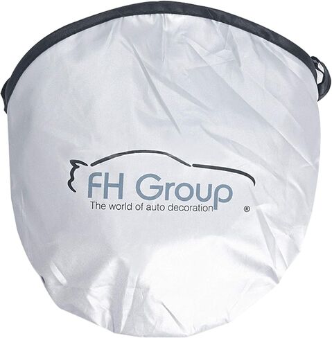 FH Group مظلة شمسية للزجاج الأمامي للسيارة متوسطة الحجم قابلة للطي بطبعة البطريق - حاجب شمس عاكس محمول لسيارات السيدان وسيارات الدفع الرباعي والشاحنات باللون الأسود in Saudi Arabia