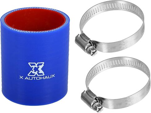 X AUTOHAUX 3.5 بوصة ID 2.99 بوصة طول مستقيم سيليكون المخفض خرطوم سيليكون خرطوم مقرنة أنبوب المبرد الأزرق لأنابيب مدخل المبرد الداخلي للسيارة in Saudi Arabia