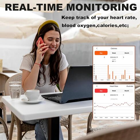 حلقة ذكية لتتبع الصحة، بدون اشتراك، متتبع النوم، حلقة تتبع اللياقة البدنية يمكن ارتداؤها (ذهبي وردي، 10) in Kuwait