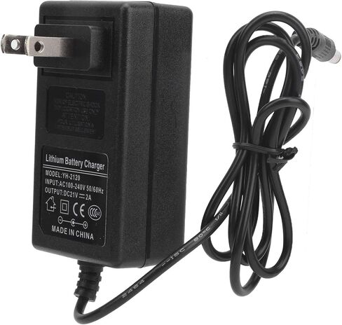 Lithium Battery Charger, 21V 2A Lithium Battery Charger AC Adapter Overvoltage US Plug 100240V in Saudi Arabia