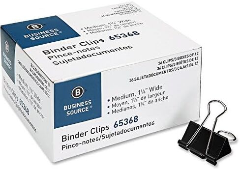 Medium 36-count Binder Clips (Pack of 36) in Saudi Arabia