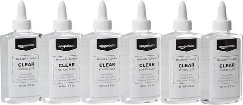 Amazon Basics Washable Liquid School Glue, 5 oz Bottle, Clear, 12-Pack in Saudi Arabia