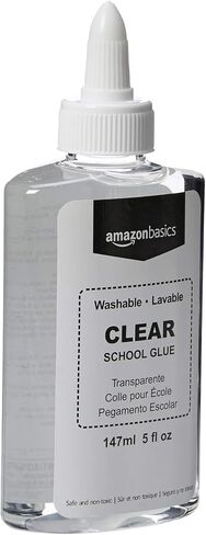 Amazon Basics Washable Liquid School Glue, 5 oz Bottle, Clear, 12-Pack in Saudi Arabia