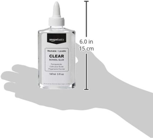 Amazon Basics Washable Liquid School Glue, 5 oz Bottle, Clear, 12-Pack in Saudi Arabia
