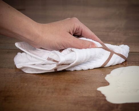 Sticky Toffee Cotton Kitchen Towels Dishcloths Set of 8, Gray and White Tea Towels, Reusable and Absorbent Cleaning Cloths, Oeko-Tex Cotton, 12 in x 12 in in Kuwait