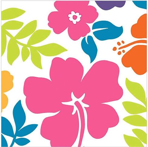 Hibiscus Party Napkins - 6 1/2" x 6 1/2" | Pack of 100 in Saudi Arabia