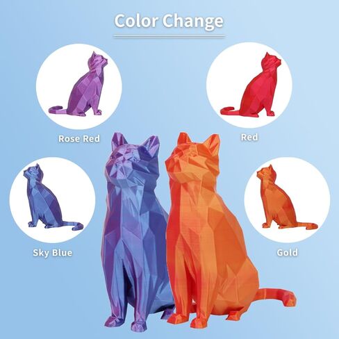 Dual Color 3D Printer Filament Bundle, PLA 1.75mm Silk Shiny 3D Printing Filament Multicolor,Dimensional Accuracy +/-0.03mm Fit Most FDM Printer 250gX2 Spools Filament for 3D Printer. in Kuwait
