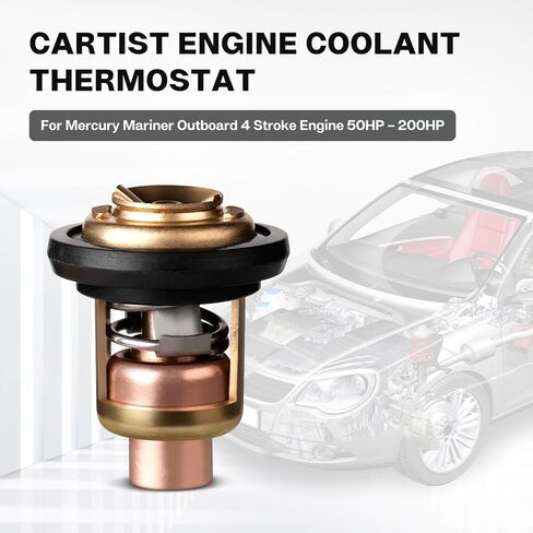 منظم حرارة المحرك البديل Cartist 5005440 لمحرك ميركوري مارينر الخارجي 4 أشواط 50HP 70HP 90HP 135HP 150HP 175HP 200HP ملحقات منظم حرارة مبرد المحرك 8330720 777260 in Kuwait
