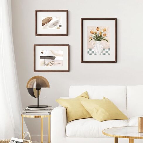 إطار صورة مقاس 11 × 14 مع حصيرة مقاس 8 × 10، وإطار صورة مقاس 11 × 14 من خشب الجوز الأمريكي مع زجاج مقسى، وإطار صورة خشبي طبيعي مقاس 11 × 14 للتعليق أفقيًا أو رأسيًا - خشب الجوز in Kuwait
