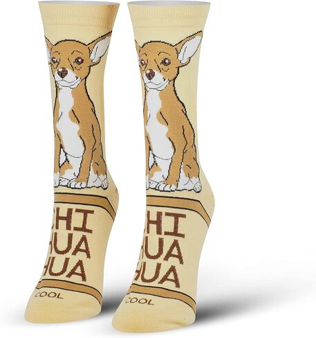 Novelty Crew Dress Sock, Women's, Animals, Dogs and Puppies, Funny Silly Cute in Kuwait