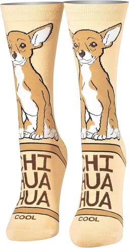 Novelty Crew Dress Sock, Women's, Animals, Dogs and Puppies, Funny Silly Cute in Kuwait