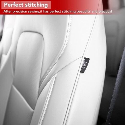 BASENOR 2024 Upgrade Tesla Model Y Seat Cover Black Leather Car 5-Seater Cushion Protector Custom Fit for Tesla Model Y 2020 2021 2022 2023 2024 Black in Saudi Arabia