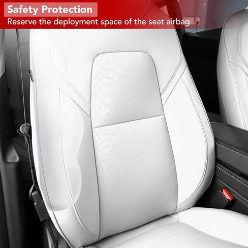 BASENOR 2024 Upgrade Tesla Model Y Seat Cover Black Leather Car 5-Seater Cushion Protector Custom Fit for Tesla Model Y 2020 2021 2022 2023 2024 Black in Saudi Arabia