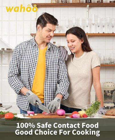 قفازات LANON Wahoo المقاومة للقطع ANSI A4 قفازات عمل مقاومة للقطع، خفيفة الوزن ورقيقة للغاية، خالية من الألياف الزجاجية، ملاءمة مريحة ثلاثية الأبعاد، قابلة للتنفس، قفازات أمان مضادة للقطع، زوج واحد، صغير in Kuwait