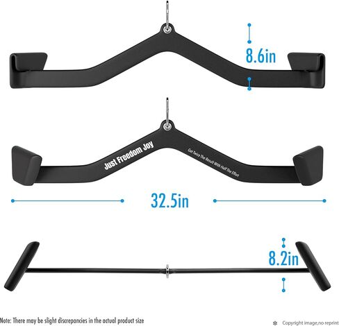 JFJ New LAT Pull Down Bar for Cable Machines - V Bar, T Bar, and Cable LAT Pulldown Attachments for Powerful Back and Tricep Strength Training in Kuwait