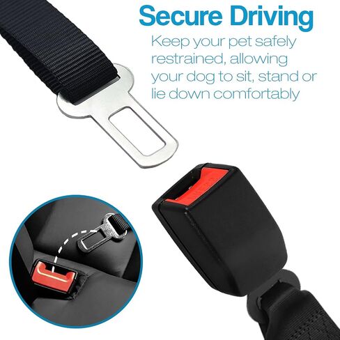 |4-Pack| PET Palace Adjustable Nylon Pet Dog Cat Car Seat Belt Safety Leash Leads Vehicle Seat Belt Harness, APL1775 in Saudi Arabia