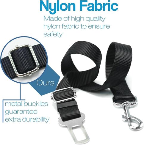 |4-Pack| PET Palace Adjustable Nylon Pet Dog Cat Car Seat Belt Safety Leash Leads Vehicle Seat Belt Harness, APL1775 in Saudi Arabia