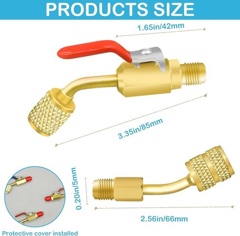 21Pcs Small Split Adapter Kit, R410A Adapter R410A Refrigerant Low Loss Fittings HVAC for R410A R134A R12 R22 Refrigerant, Air Conditioning Refrigerant Angled Ball Valve 1/4 Inch for Split System in Saudi Arabia