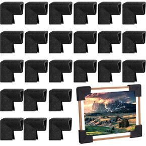16Pcs Photo Mirror TV Frame Edge Protection Corners for Shipping Moving Corner Protector Foam Corner Protectors Edge Protector Foam Shipping Corners Foam Furniture Bumper(Black)