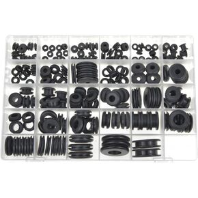 Swordfish 20040 - Master Black Rubber Grommet Assortment, [29 Sizes], Package of 189 Pieces