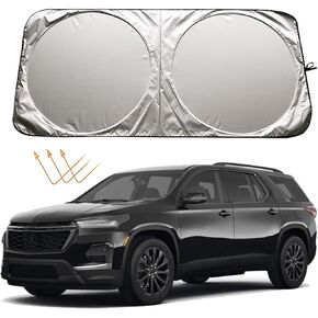 Car Windshield Sun Shade Sunshade for Chevy Chevrolet Traverse 2018-2024 Tahoe 2021-2024 Suburban 2015-2024 Blazer 2019-2024 Accessories, Foldable Sun Visor Shield Sun Protection