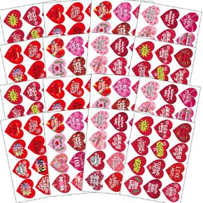 192PCS Mothers Day Gift Tag Stickers Pink Red Love Heart Happy Mothers Day Stickers Mothers Day Label Mom Sticker Envelope Seal Craft Kids Gift Wrap Box Card Party Favor Present Decoration