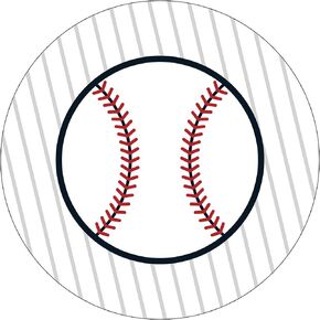 MAGJUCHE Baseball Themed Stickers, Birthday Baby Shower Party Favor Sticker Labels, 2 Inch Round, 40-Pack