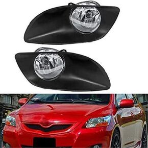 Fog Lights Clear Lens Replacement for Toyota Yaris 4Dr 2006 2007 2008 with Switch and Wiring Kit 812200D042