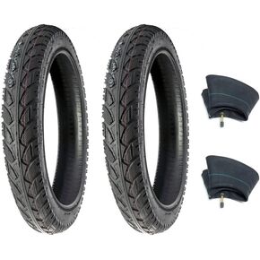 MMG Tire and Inner Tube Combo 12 x 2.125 (64-203) for Kids Bicycles BMX Folding Bike Mini Mountain Bike Stroller Electric Bike (12 Inches Rim Size)