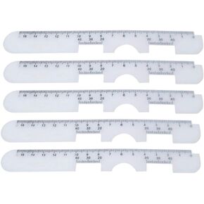10pcs PD Ruler Eye Tool Plastic Practical for Hospital Clinic (White)