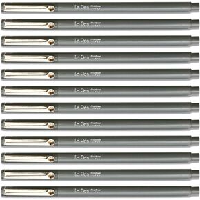 Uchida Lepen Permanent Marker - Dark Gray Ink - 1 Box