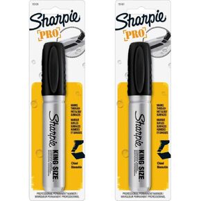 2 Pack Sharpie 15101 King Size Permanent Marker Black
