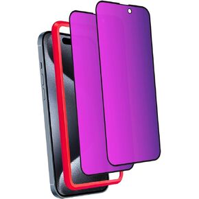 Compatible with iPhone 14 Pro Max Privacy Screen Protector Private Tempered Glass mirror Anti Bluelight colorful Film Anti-Scratch Anti-Spy HD clear 6.7 inch 2 pack (Purple)