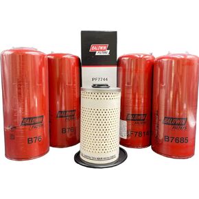 طقم فلتر خدمة P&F لمجموعة تغيير الزيت VOLVO D13، 2 B76، BF7814، B7685، PF7744