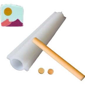 X-Haibei Round Tube Column Silicone Soap Candle Mold Embed Soap Making Supplies Dia. 1inch