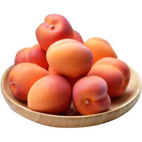 8PCS Artificial Apricot Lifelike Fruit for Home Kitchen Party Decoration