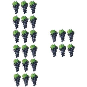 Zerodeko 24 Pcs Artificial Bunch of Grapes Artificial Grape Ornaments Decorative Grape Photo Props Garland Fruit Fake Grape Bundle Grape Prop Imitation Grape Ornaments Home Decor